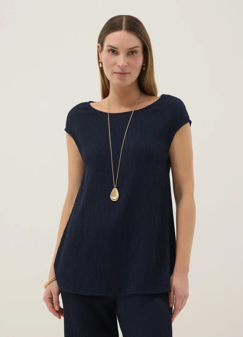 NICOL CARAMEL T-shirt Donna Blu 4329719 miniatura 2