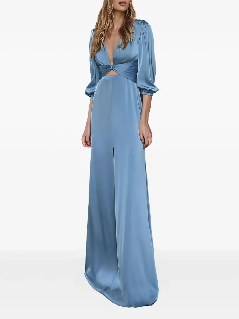 Abito NM22252 celeste raso Blu miniatura 3