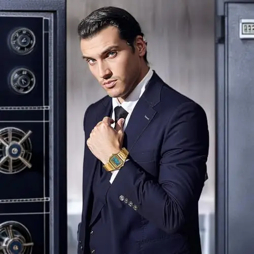 Nicoone Orologio al Digitale Da Uomo, Orologio da Polso Di Lusso 30M Impermeabile In Acciaio Inossidabile Orologio miniatura 2