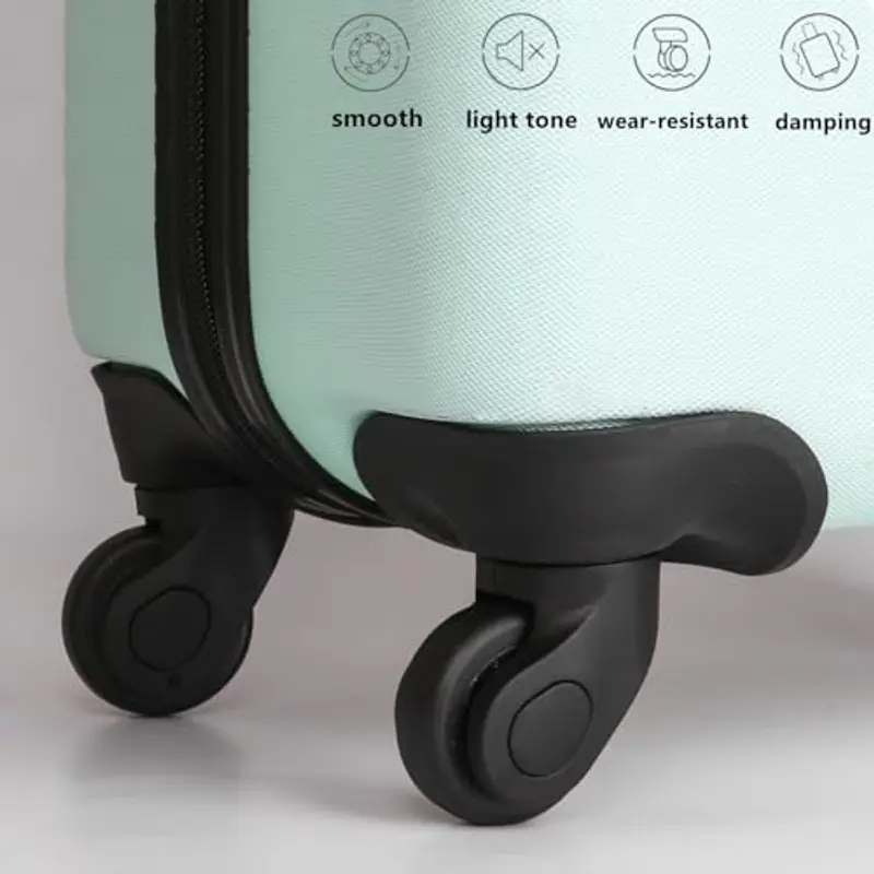 Nicoone Sostituzione ruote girevoli, Ruote in PVC bagagli valigia, Riparazione ruota valigia sostituire per il carrello miniatura 3