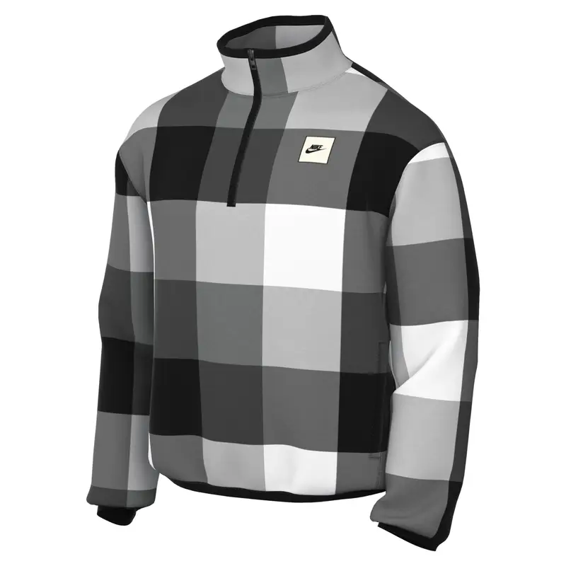 1/2 zip in pile Nike Club Noir