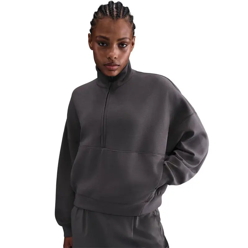 24 7 Impossiblysoft Felpa Palestra Mezza Zip Moro Donna M