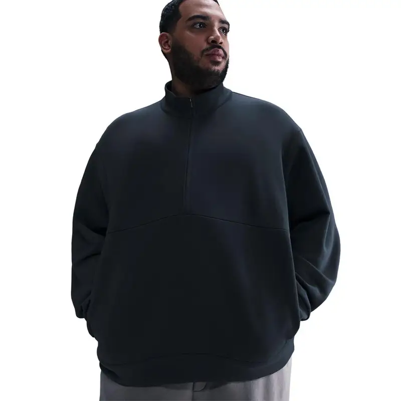 24 7 Impossiblysoft Felpa Palestra Mezza Zip Nero Uomo XL