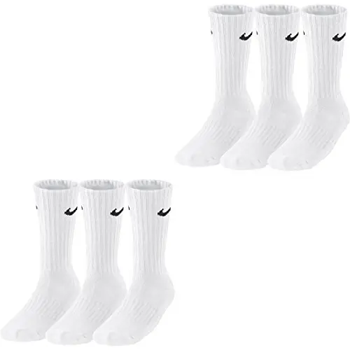 Nike 3PPK Value Cotton Crew Calze, Multicolore (Bianco/Blu), L/ 42