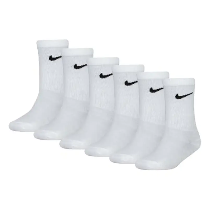 Nike 6 Pack Crew Bianco 001 5-7 Anni