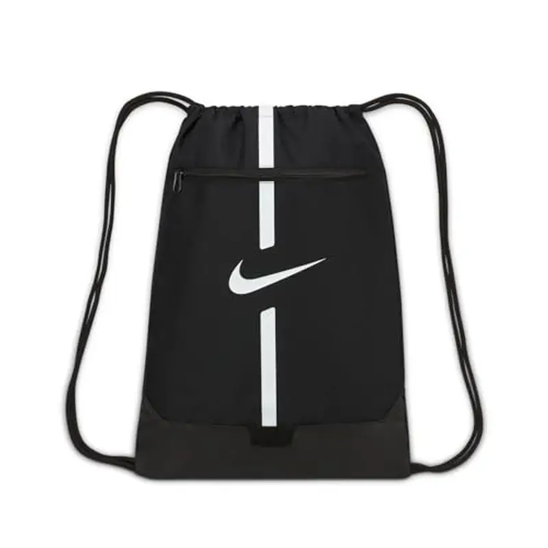 Nike Academy, Zainetto da Calcio Unisex-Adulto, Nero/Nero/Bianco, 51 x 35,5 x 5 cm