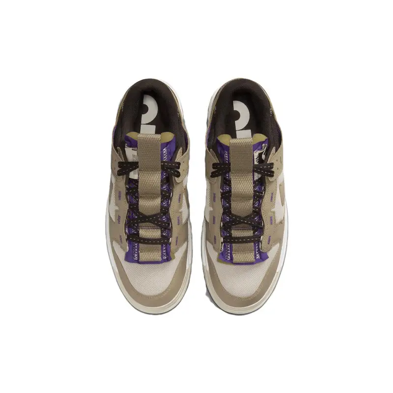 Air Dunk Jumbo Light Orewood Field Purple Sneakers da Uomo Marrone Light-Orwood-Marrone Velluto-Marrone DV0821-101 40 miniatura 3