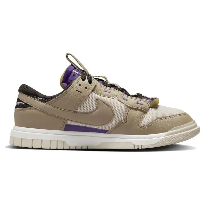 Nike Sneakers Uomo Marrone Velluto Air Dunk Jumbo Light Orewood Field miniatura 4