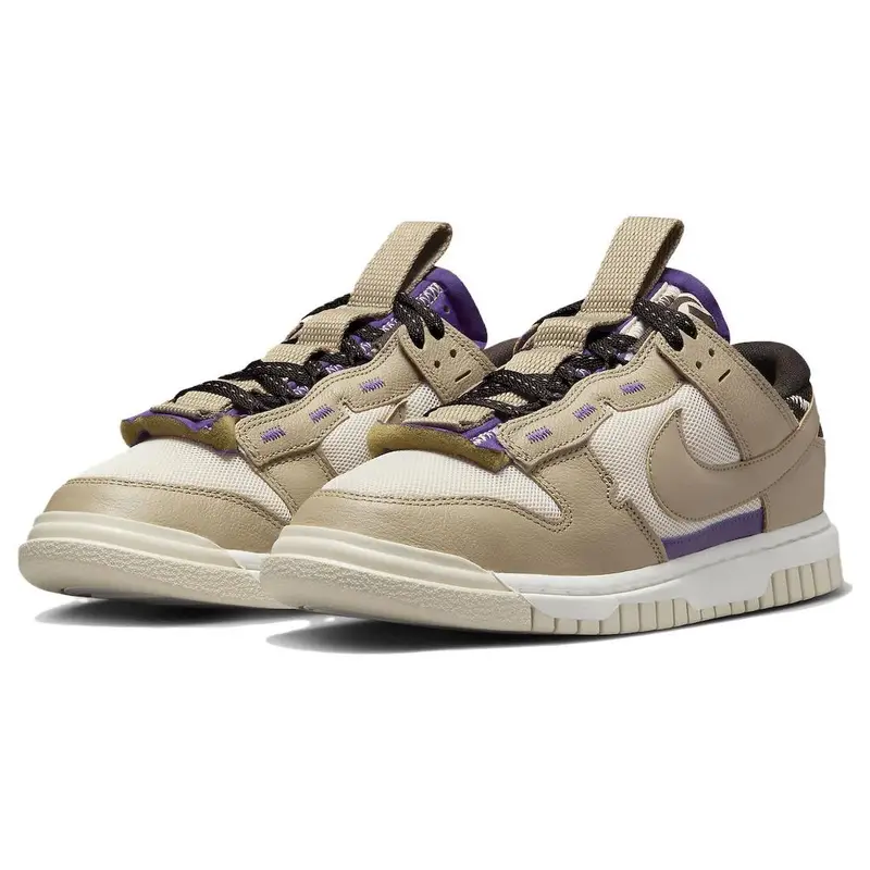Nike Sneakers Uomo Marrone Velluto Air Dunk Jumbo Light Orewood Field miniatura 5
