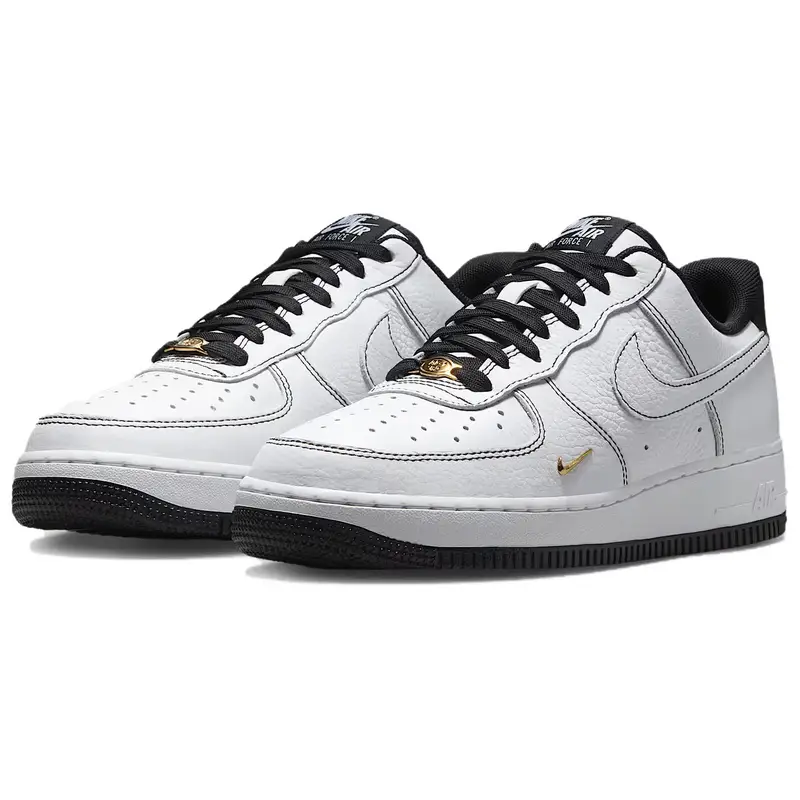 Nike Sneakers Donna Air Force 1 07 Low Mini Jewel Pack Bianco e Nero miniatura 3