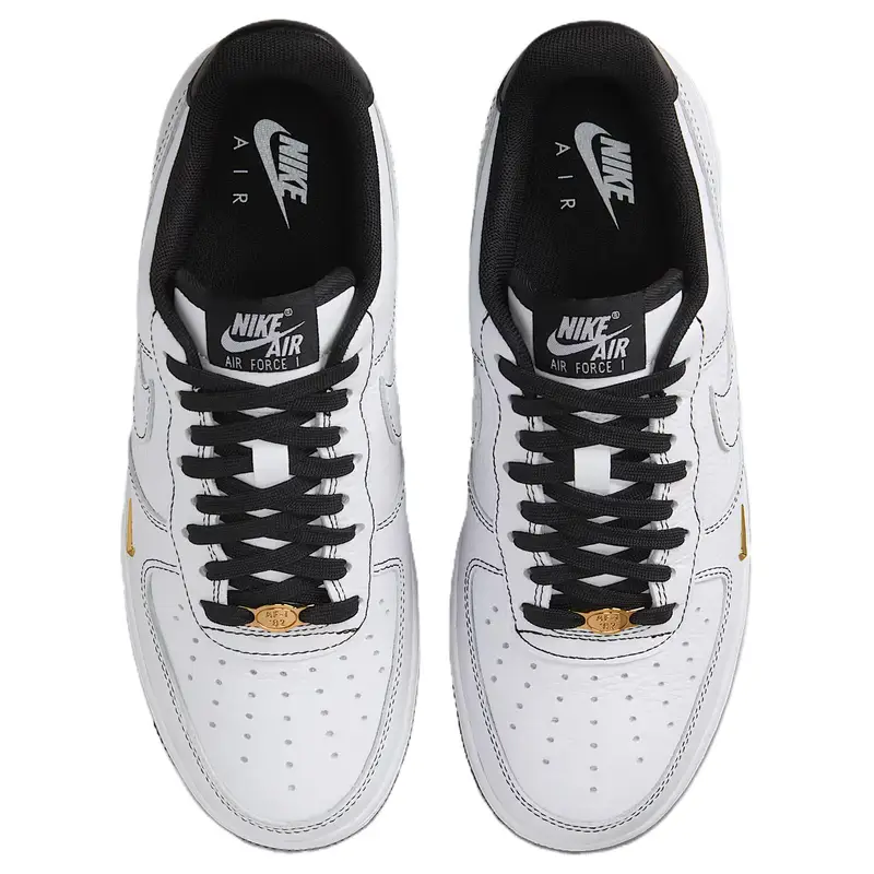 Air Force 1 07 Low Mini Jewel Pack - Bianco Nero Sneakers da Donna Oro Metallizzato IB6543-101 42 miniatura 4