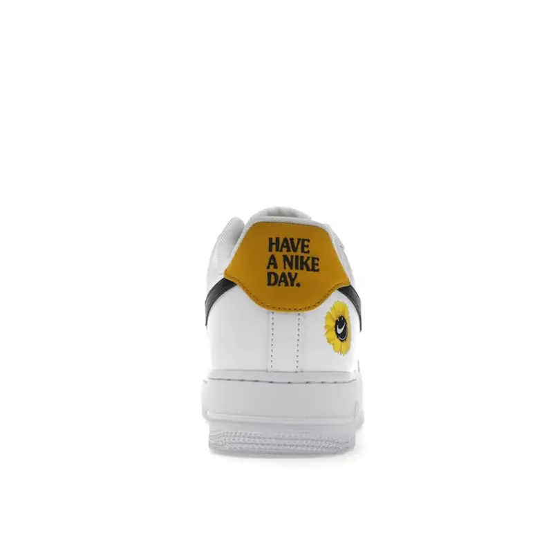 Air Force 1 07 LV8 2 Have A Nike Day Sneakers da Uomo Bianco Nero Giallo Scuro DM0118-100 47.5 miniatura 3