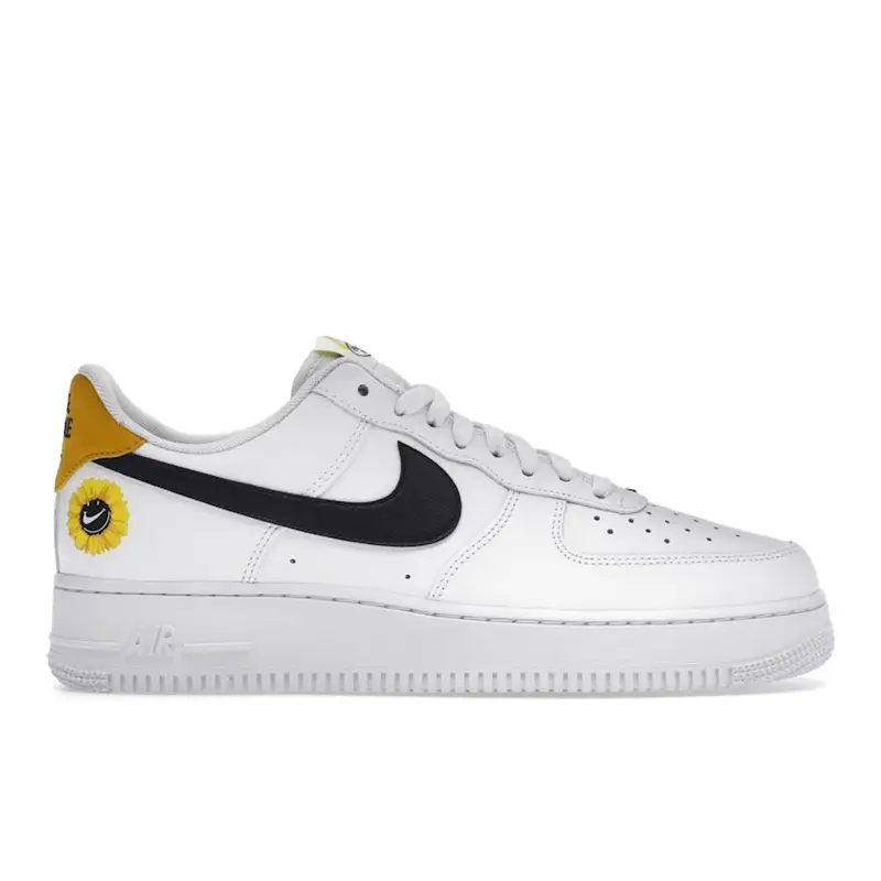 Air Force 1 07 LV8 2 Have A Nike Day Sneakers da Uomo Bianco Nero Giallo Scuro DM0118-100 47.5