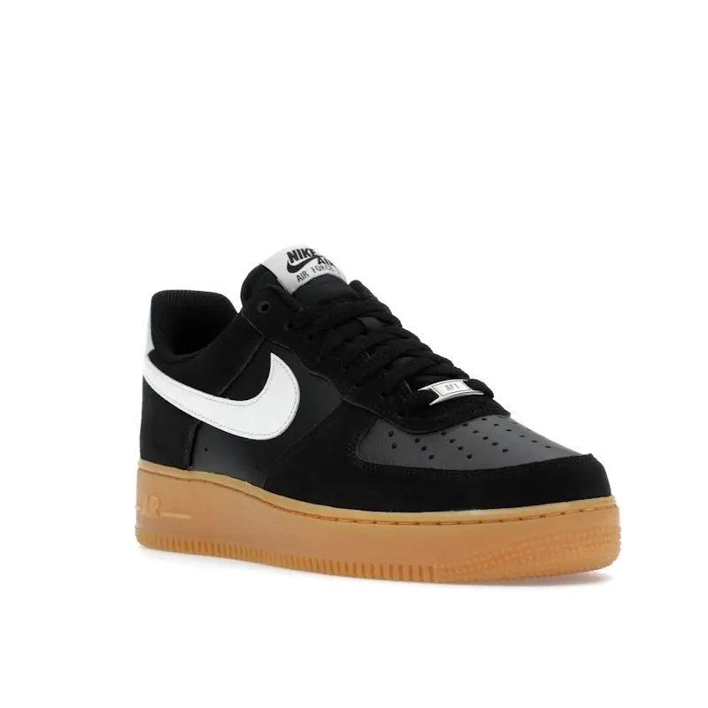 Air Force 1 07 LV8 Gum Pack - Nero Scarpe da Uomo Bianco Summit Gomma Marrone Chiaro FQ8714-004 44 miniatura 3