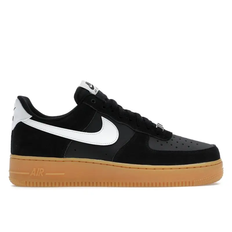 Air Force 1 07 LV8 Gum Pack - Nero Scarpe da Uomo Bianco Summit Gomma Marrone Chiaro FQ8714-004 44