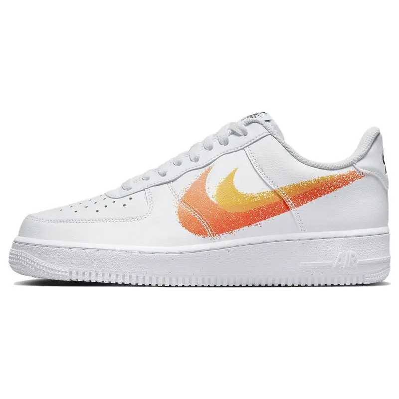 Air Force 1 07 Swoosh Vernice Spray - Arancione Sicurezza Sneakers Unisex Bianco Oro Universitario Nero FJ4228-100 44