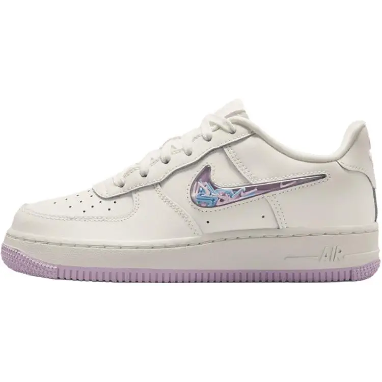 Air Force 1 Comode Classiche Basse Sneakers per Bambini Sneakers per Bambini Bianco Viola IQ9795151 38 5