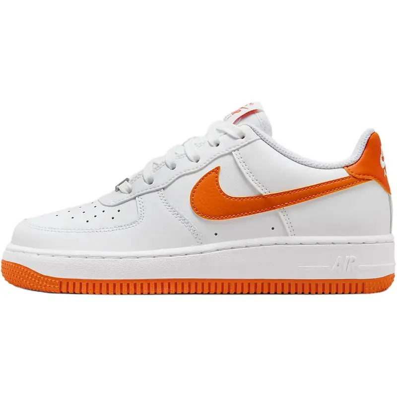 Air Force 1 GS Bianco Arancione Sicurezza Sneakers Bambino FV5948-113 37 5