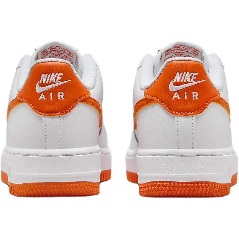 Air Force 1 GS Bianco Arancione Sicurezza Sneakers Bambino FV5948-113 40 miniatura 3