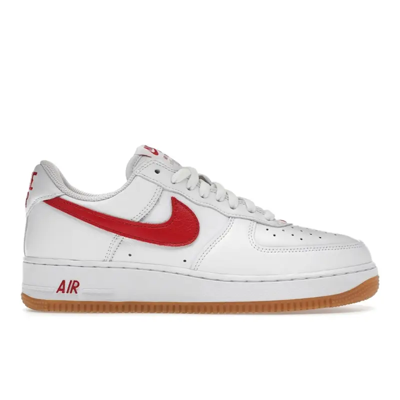 Air Force 1 Low Color of the Month - Bianco Rosso Università Sneakers Unisex Giallo Gomma DJ3911-102 45