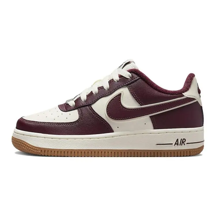 Air Force 1 LV8 3 GS College Pack - Night Maroon Scarpe da Ginnastica per Bambini Rosso Vela Gomma-Marrone Medio DQ5972-100 40