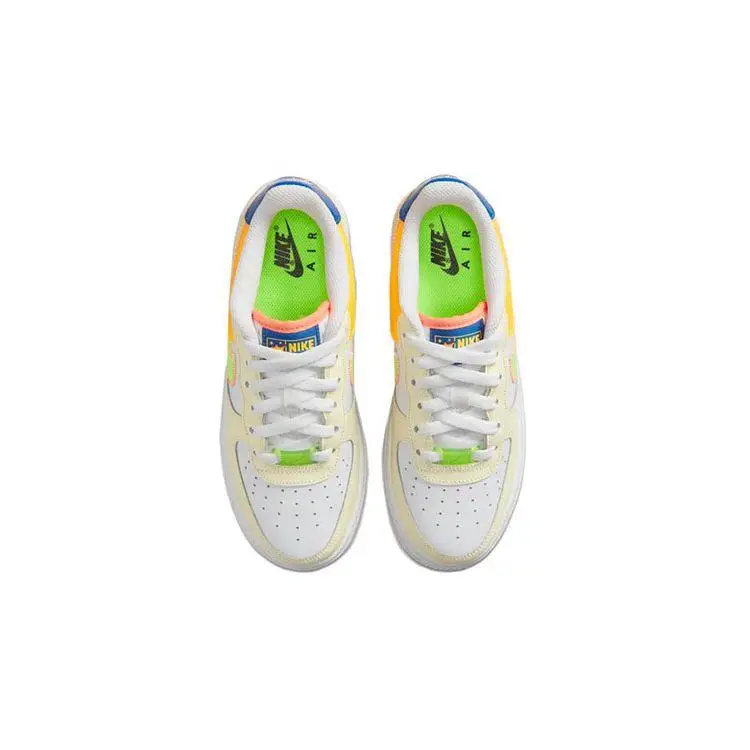 Air Force 1 LV8 GS Player One - Sneakers Laser Orange da Bambino Bianco Verde Fantasma FB1838-131 miniatura 2