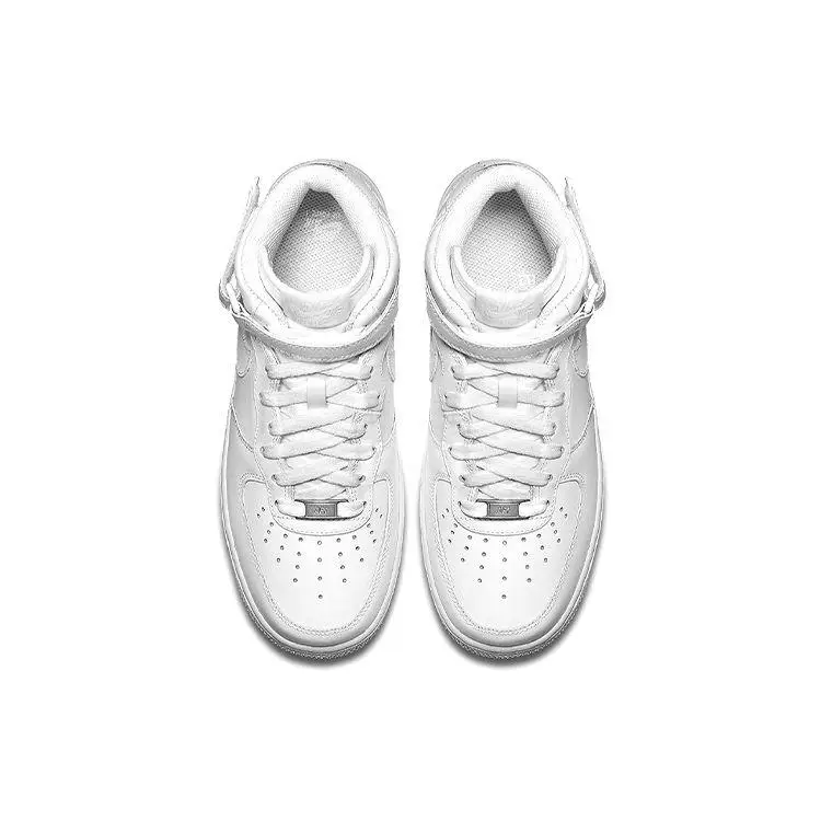Air Force 1 Mid 07 Pelle Triplo Bianco Sneakers da Donna 366731-100 35.5 miniatura 4