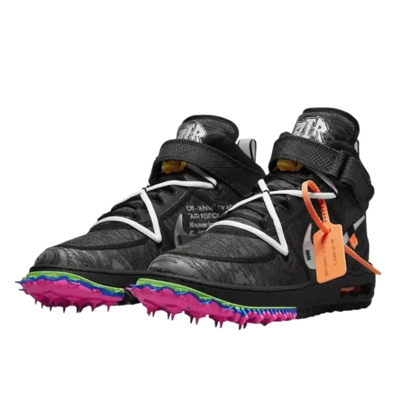 Air Force 1 Mid Off-White Trasparente Nero EU 43 nero miniatura 2