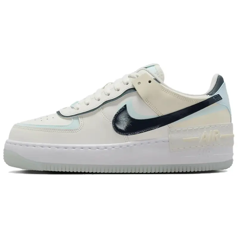 Air Force 1 Shadow Azzurro Ghiaccio Sneakers da Donna Panna Vela Latte di Cocco DZ1847-107 36