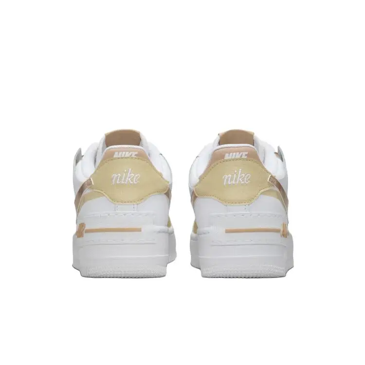 Air Force 1 Shadow Bianco Oro Team Canapa Sneakers da Donna DZ1847-111 41 miniatura 2