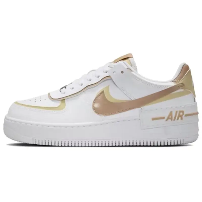 Air Force 1 Shadow Bianco Oro Team Canapa Sneakers da Donna DZ1847-111 41
