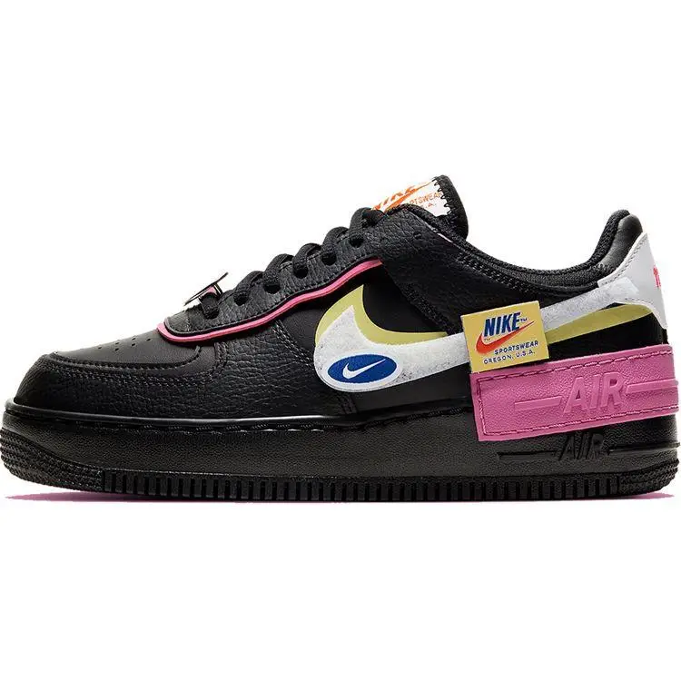 Air Force 1 Shadow Cosmic Fuchsia Sneakers da Donna Nero Limelight Bianco CU4743-001 42 5