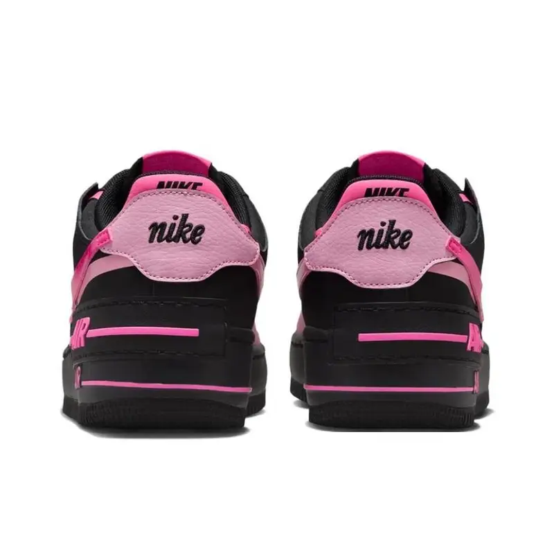 Air Force 1 Shadow Nero Rosa Scrittura Sneakers da Donna Rosa-Esplosione CI0919006 37 5 miniatura 3