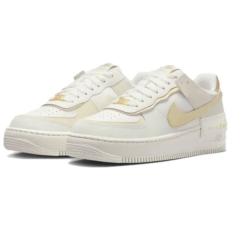 Air Force 1 Shadow Sail Coconut Milk Metallic Gold Women's Sneakers DZ1847-108 35.5 colore oro bianco miniatura 2