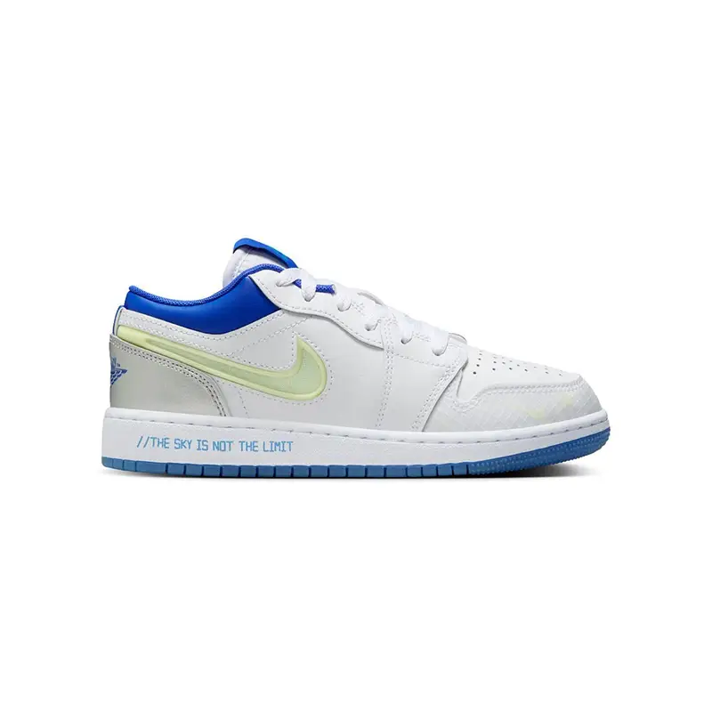 Air Jordan 1 Low School Gs Bianco Blu - Sneakers Bambino EUR 39 / US 6 5Y