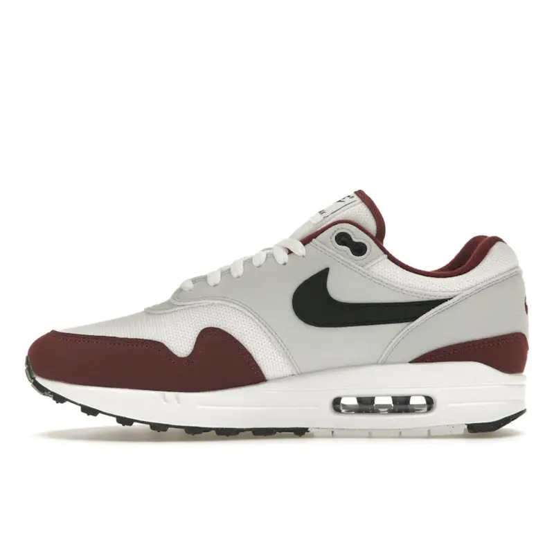 Air Max 1 Rosso Scuro Team Uomo Sneakers Bianco Nero Platino Puro FD9082-106 43 miniatura 5
