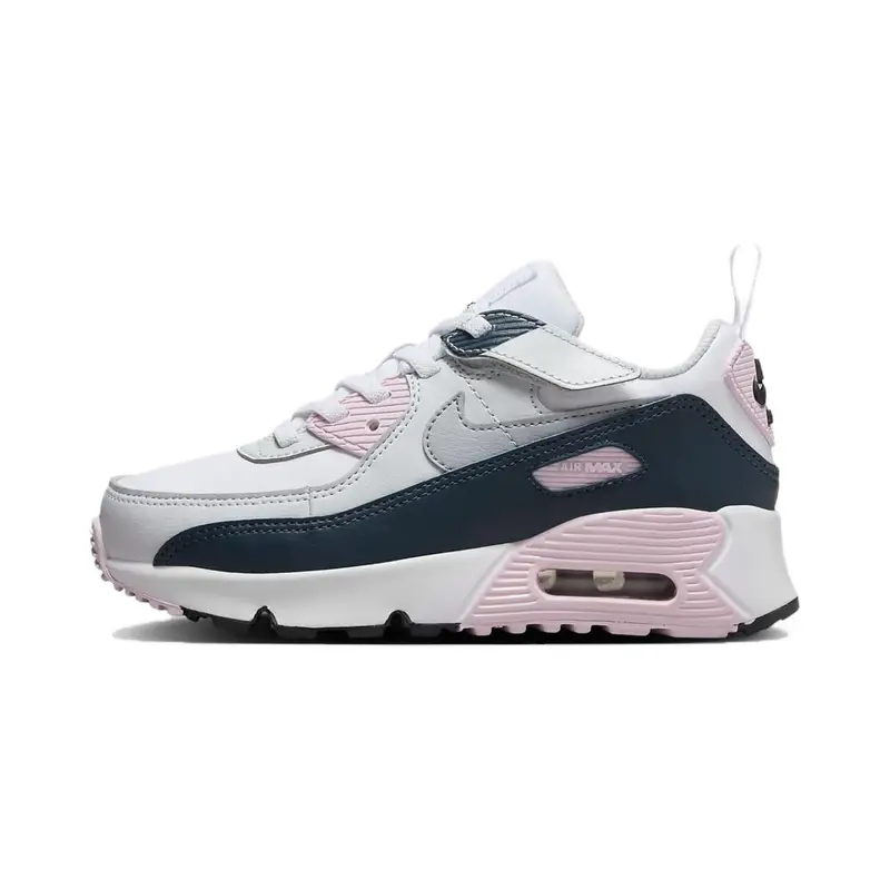 Air Max 90 EasyOn PS Rosa Schiuma Marina Militare Bambini Sneakers Bianco Grigio Lupo HF6357-104 25