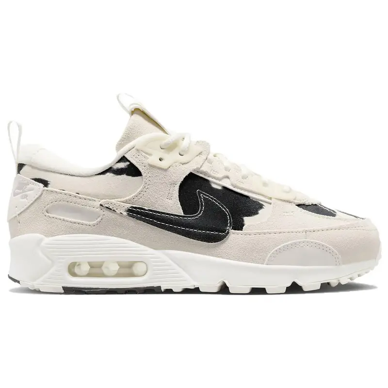 Air Max 90 Futura Stampa Mucca Sneakers da Donna Crema Vela Cromo FN7170-133 37 5 miniatura 5