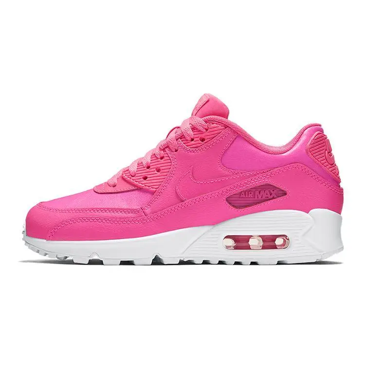 Air Max 90 Ltr Retro Ammortizzazione Antiscivolo Resistente Scarpe da Corsa Basse Sneaker Bambino Rosa Fluorescente 724852-600 38 5