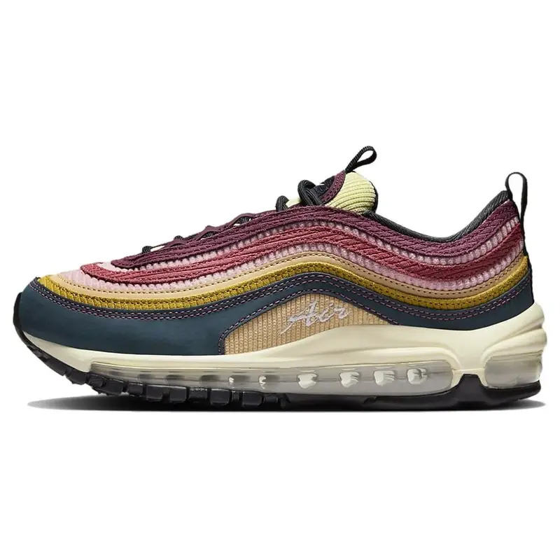 Air Max 97 Multicolor Velluto a Coste Scarpe da Ginnastica da Donna Deep-Jungle Bianco Bronzino FB8454-300 39