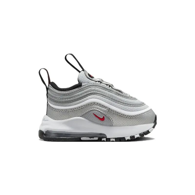 Air Max 97 TD Silver Bullet 2023 Sneakers per Bambini Argento Metallizzato Rosso Varsity Bianco FB2964-001 22 miniatura 5