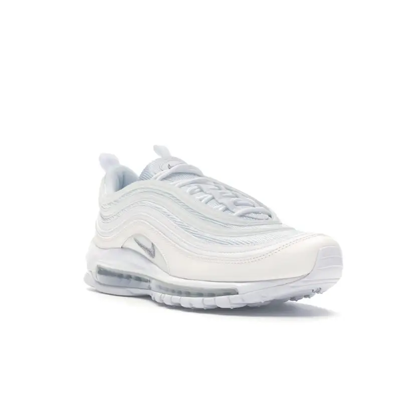 Air Max 97 Triple White Sneakers da Uomo Grigio Lupo-Nero 921826-101 42 5 miniatura 2