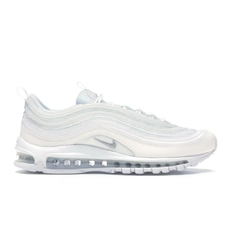 Air Max 97 Triple White Sneakers da Uomo Grigio Lupo-Nero 921826-101 42 5