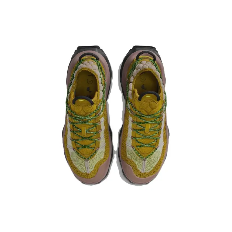 Air Max Flyknit Venture Bronzino Malva Affumicato Sneakers Donna Giallo Volt Grigio Fumo Scuro FD2110-700 39 miniatura 2