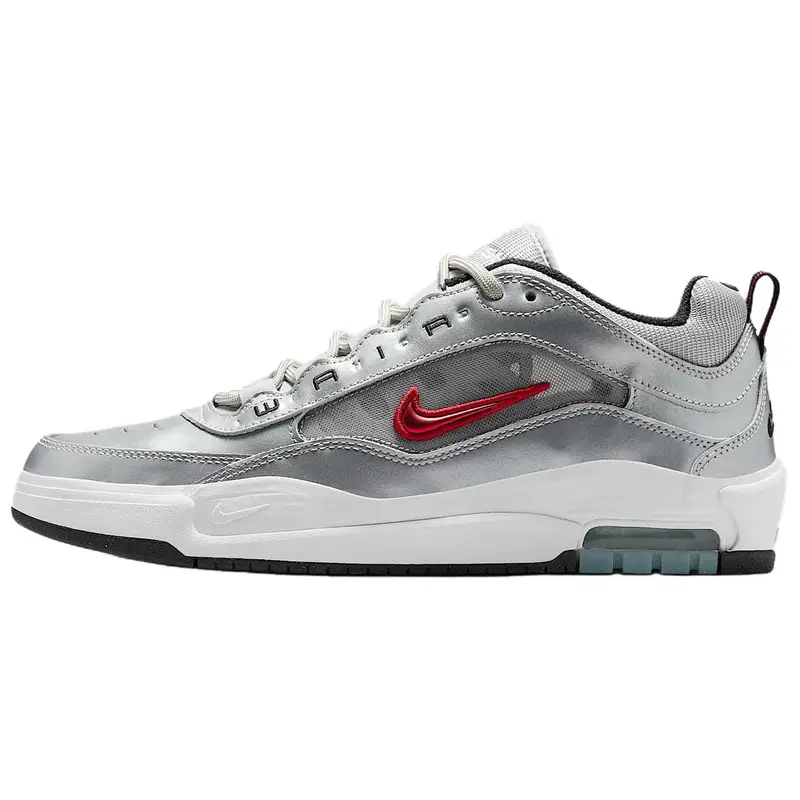 Air Max Ishod Wair SB Silver Bullet Sneakers Unisex Argento Metallizzato Rosso Varsity Nero HF3062-001 38