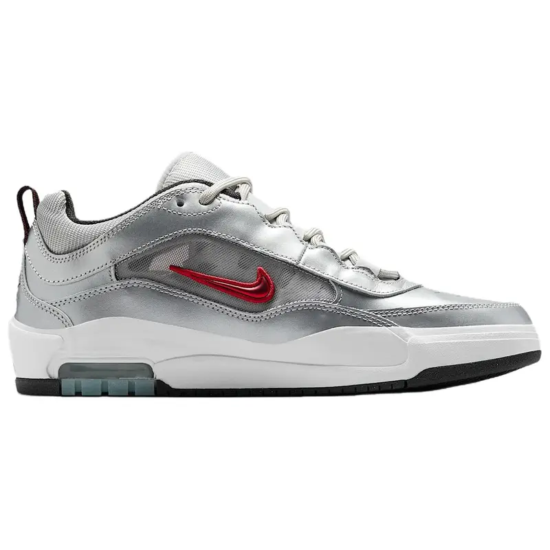 Air Max Ishod Wair SB Silver Bullet Sneakers Unisex Argento Metallizzato Rosso Varsity Nero HF3062-001 41 miniatura 3