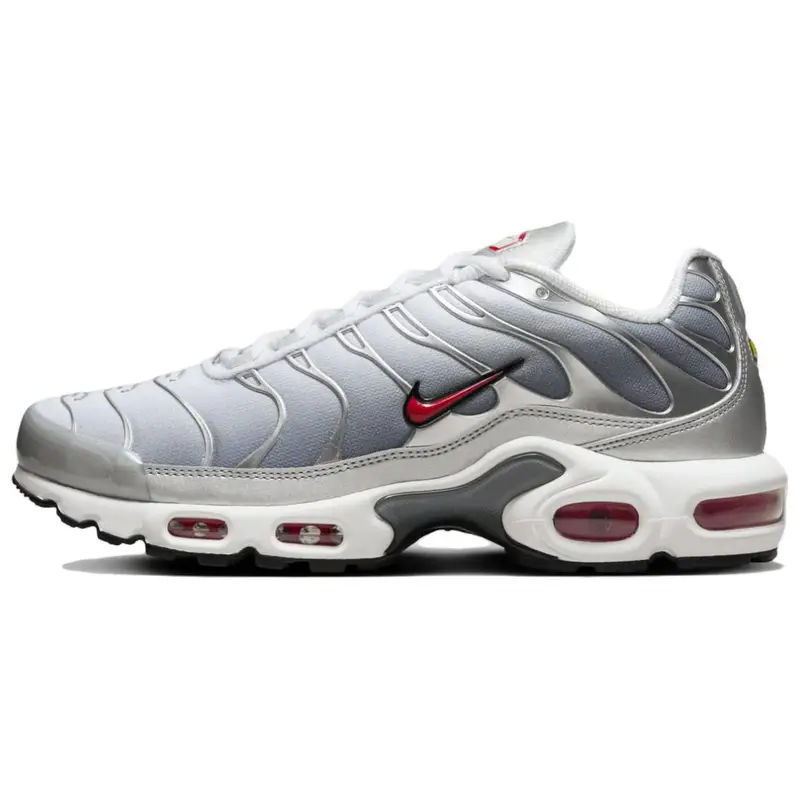 Air Max Plus Argento Metallizzato Rosso Università Sneakers da Donna Grigio Freddo Grigio Lupo HM9654-001 44 5