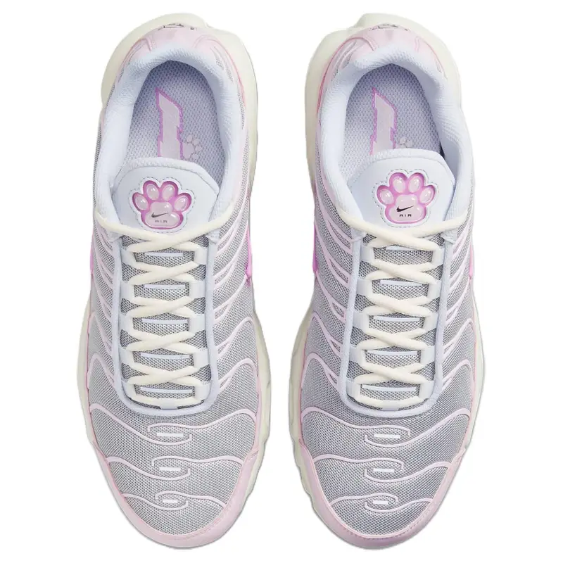 Air Max Plus Impronta di Zampa Sneakers da Donna Rosa Football-Grey Bianco HM3692-061 41 miniatura 2
