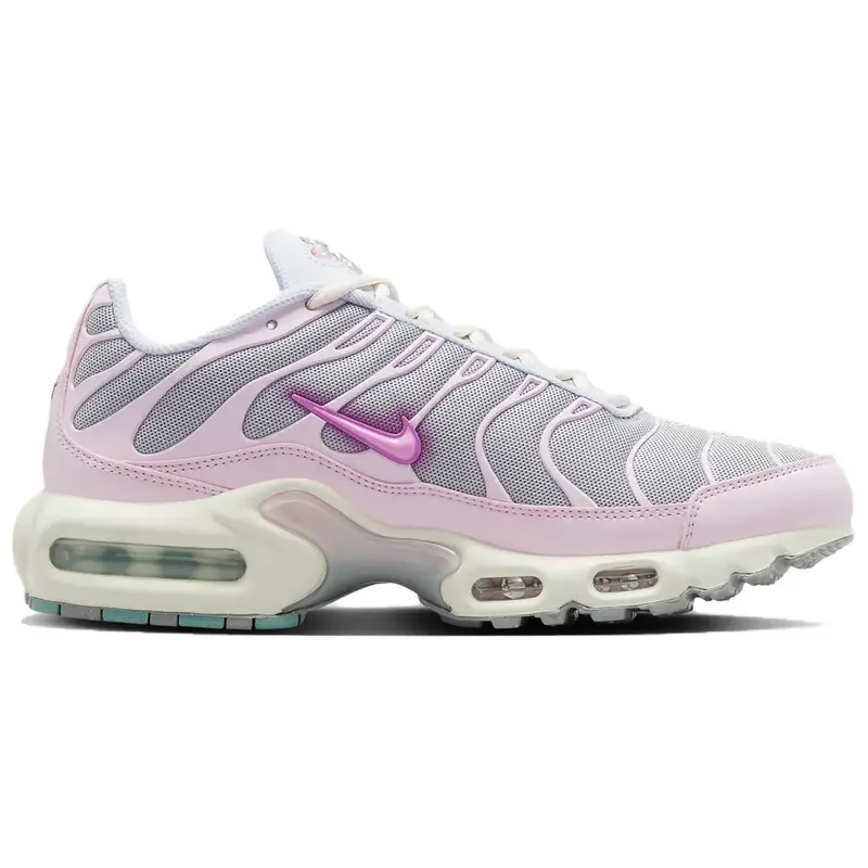 Air Max Plus Impronta di Zampa Sneakers da Donna Rosa Football-Grey Bianco HM3692-061 miniatura 5