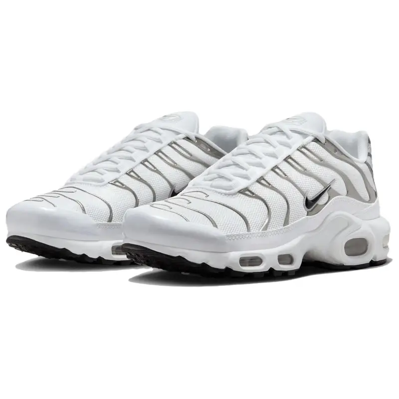 Air Max Plus SE Bianco Cromo Argento Sneakers da Donna Argento Metallizzato HJ9743-100 36 miniatura 3